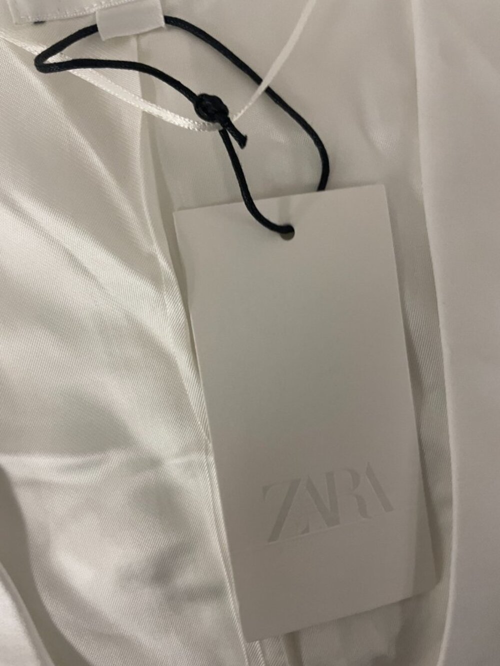 Zara Womens Crop Vest Medium White Satin Tailored Waistcoat 8299/042 NWT - Picture 6 of 14
